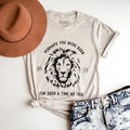For Such A Time Esther Lion Christian Graphic Tee - Stone