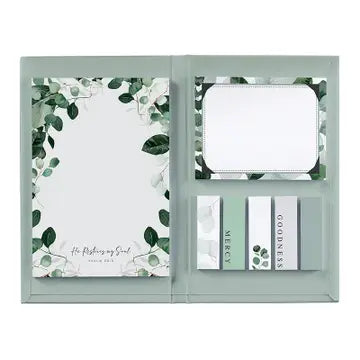 Sticky Notepad Set - He Restores My Soul
